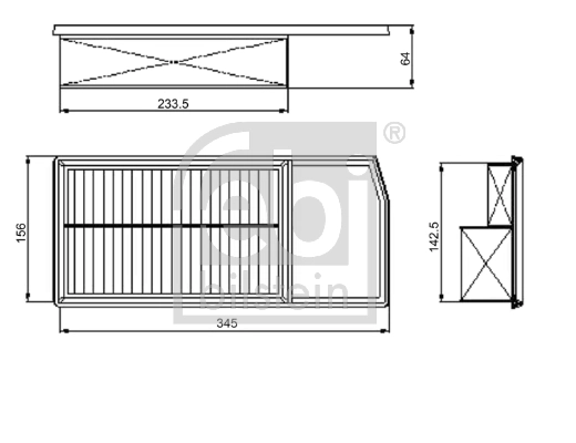 Filtre à air FEBI BILSTEIN 101664