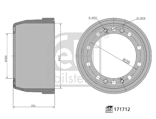 Tambour de frein FEBI BILSTEIN 171712