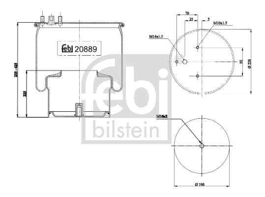 Soufflet de suspension, suspension pneumatique