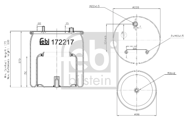 Soufflet de suspension, suspension pneumatique
