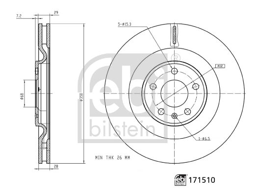 Disque de frein FEBI BILSTEIN 171510