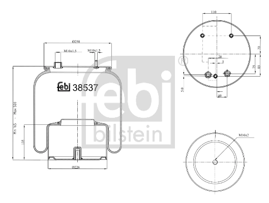 Soufflet de suspension, suspension pneumatique