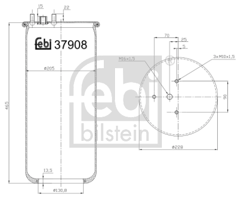 Soufflet de suspension, suspension pneumatique