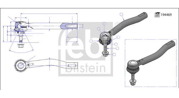 Rotule de barre de connexion FEBI BILSTEIN 194763