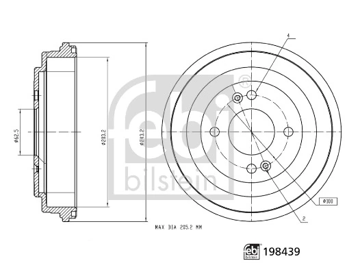 Tambour de frein FEBI BILSTEIN 198439