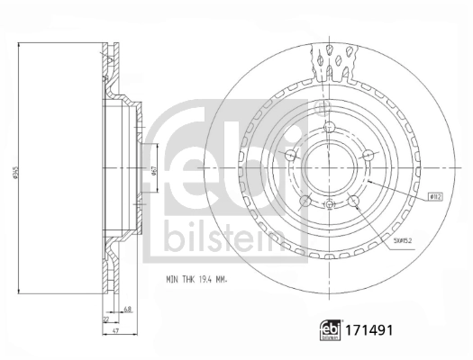 Disque de frein FEBI BILSTEIN 171491