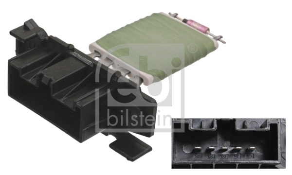 FEBI BILSTEIN 100043 — Резистор вентилятора пічки Citroen/FIAT/Opel/Peugeott (вир-во FEBI)