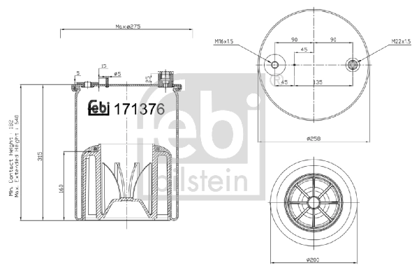 Soufflet de suspension, suspension pneumatique