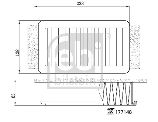 Filtre à air FEBI BILSTEIN 177148