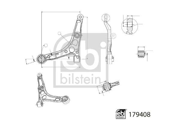 Bras de liaison, suspension de roue FEBI BILSTEIN 179408