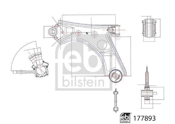 Bras de liaison, suspension de roue FEBI BILSTEIN 177893
