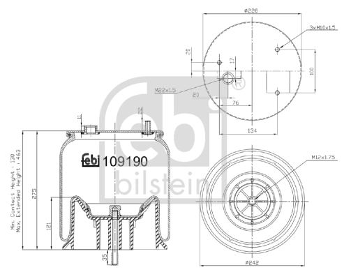 Soufflet de suspension, suspension pneumatique