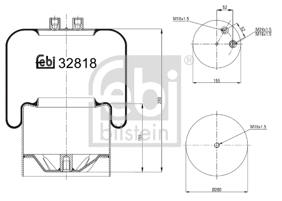Soufflet de suspension, suspension pneumatique
