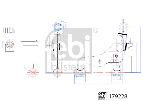 Bras de liaison, suspension de roue FEBI BILSTEIN 179228