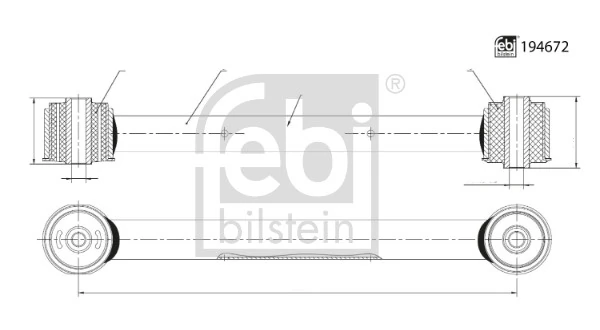 Bras de liaison, suspension de roue FEBI BILSTEIN 194672
