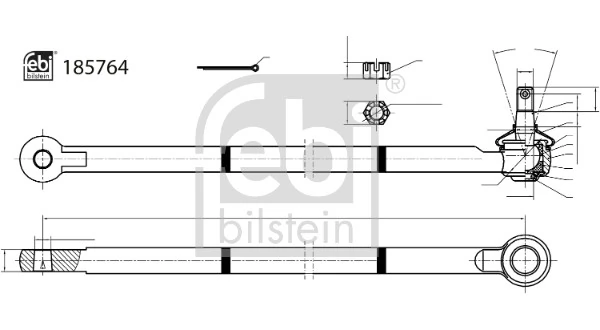 Rotule de barre de connexion FEBI BILSTEIN 185764