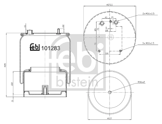 Soufflet de suspension, suspension pneumatique