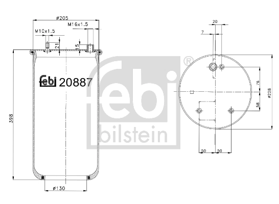 Soufflet de suspension, suspension pneumatique