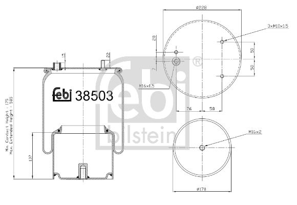 Soufflet de suspension, suspension pneumatique