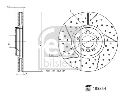 Disque de frein FEBI BILSTEIN 185854