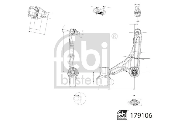Bras de liaison, suspension de roue FEBI BILSTEIN 179106