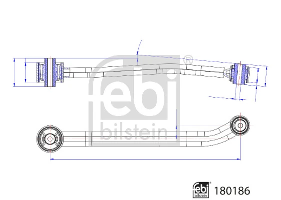 Bras de liaison, suspension de roue FEBI BILSTEIN 180186