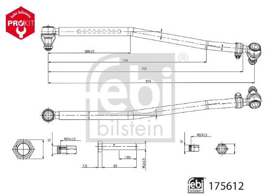 Barre de direction FEBI BILSTEIN 175612
