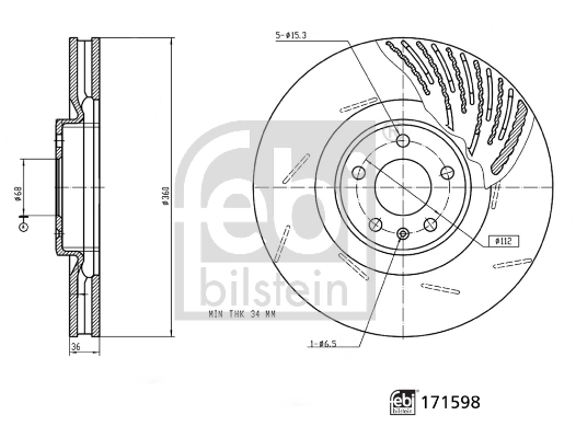 Disque de frein FEBI BILSTEIN 171598