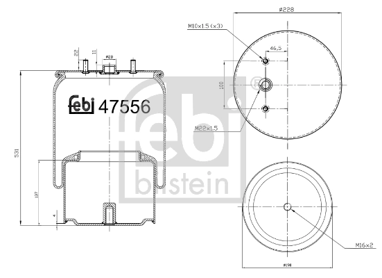 Soufflet de suspension, suspension pneumatique