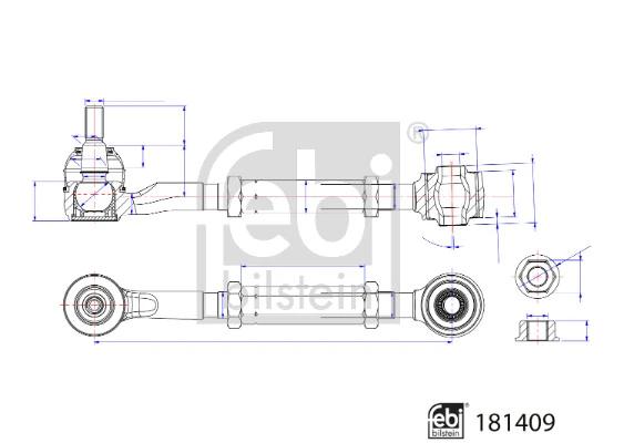 Bras de liaison, suspension de roue FEBI BILSTEIN 181409