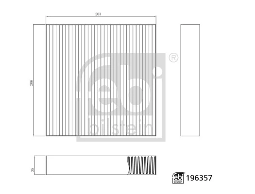 Filtre, air de l'habitacle FEBI BILSTEIN 196357