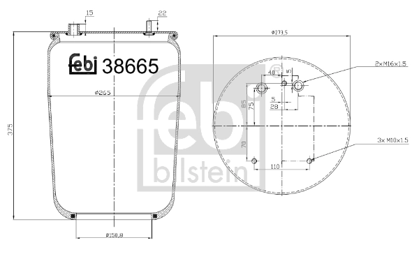 Soufflet de suspension, suspension pneumatique