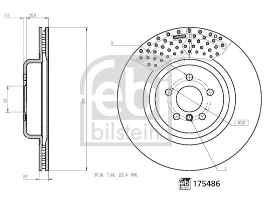 Disque de frein FEBI BILSTEIN 175486