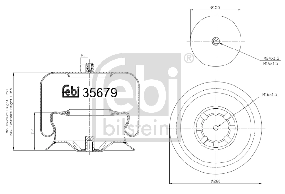 Soufflet de suspension, suspension pneumatique