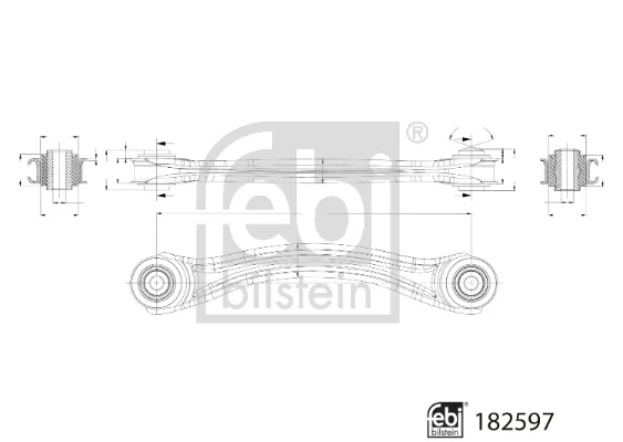 Bras de liaison, suspension de roue FEBI BILSTEIN 182597