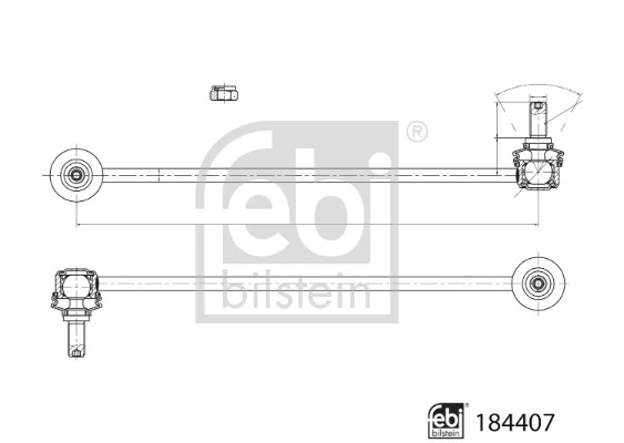 Entretoise/tige, stabilisateur FEBI BILSTEIN 184407