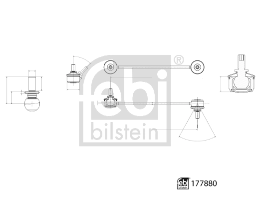 Entretoise/tige, stabilisateur FEBI BILSTEIN 177880