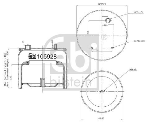 Soufflet de suspension, suspension pneumatique