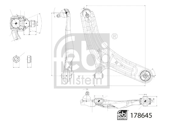 Bras de liaison, suspension de roue FEBI BILSTEIN 178645