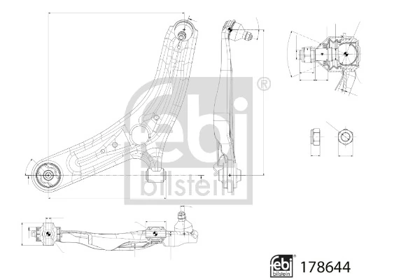 Bras de liaison, suspension de roue FEBI BILSTEIN 178644