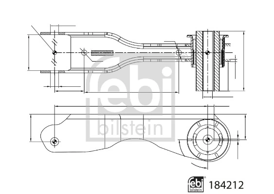 Bras de liaison, suspension de roue FEBI BILSTEIN 184212