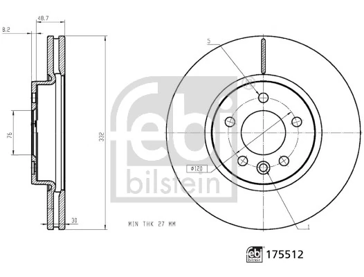 Disque de frein FEBI BILSTEIN 175512