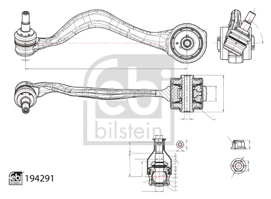 Bras de liaison, suspension de roue FEBI BILSTEIN 194291