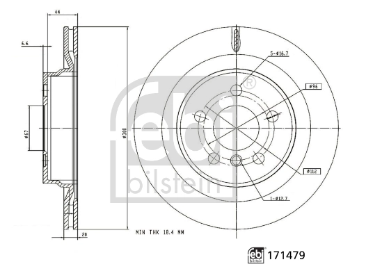 Disque de frein FEBI BILSTEIN 171479