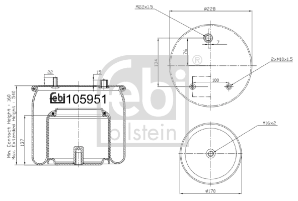 Soufflet de suspension, suspension pneumatique