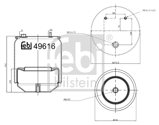 Soufflet de suspension, suspension pneumatique