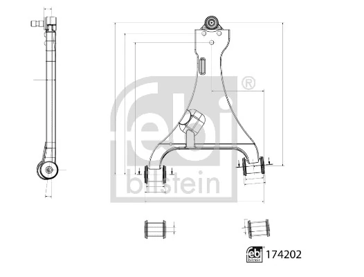 Bras de liaison, suspension de roue FEBI BILSTEIN 174202