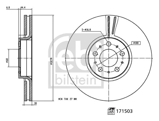 Disque de frein FEBI BILSTEIN 171503