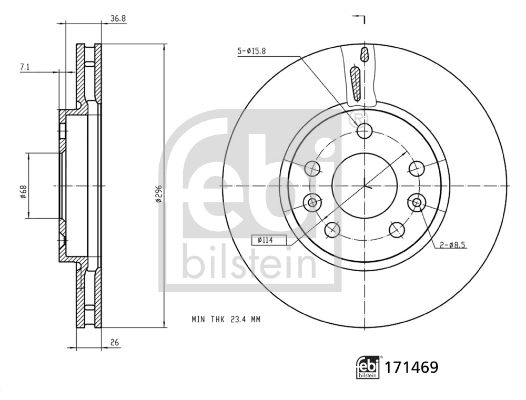 Disque de frein FEBI BILSTEIN 171469