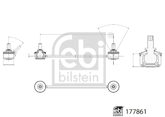 Entretoise/tige, stabilisateur FEBI BILSTEIN 177861